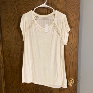 White/cream top from Loft